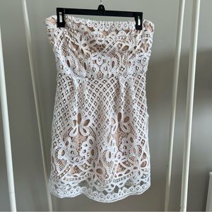 Francesca’s white lace dress size L